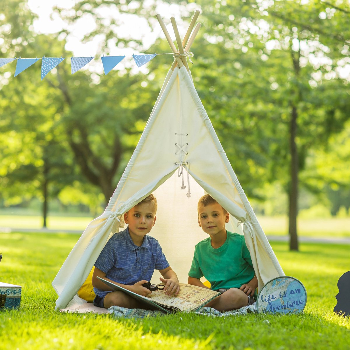 Kinder-Tipi Alba, Spielzelt für Garten und Kinderzimmer