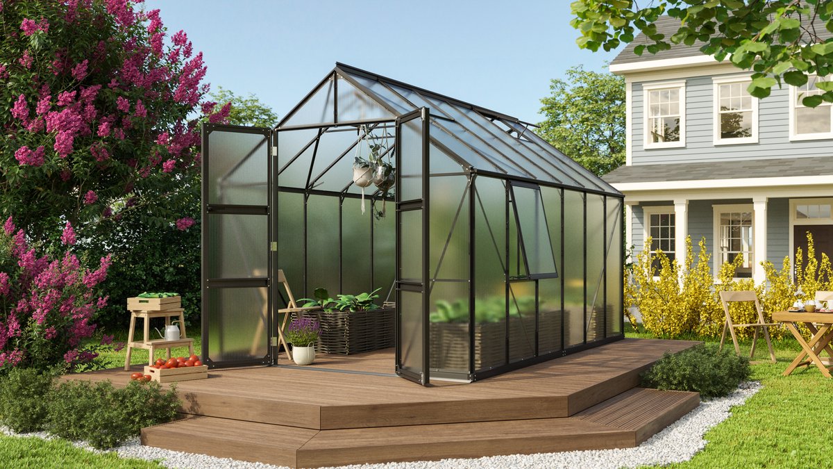 Vitavia Gewächshaus Olymp 9900 HKP4mm, schwarz