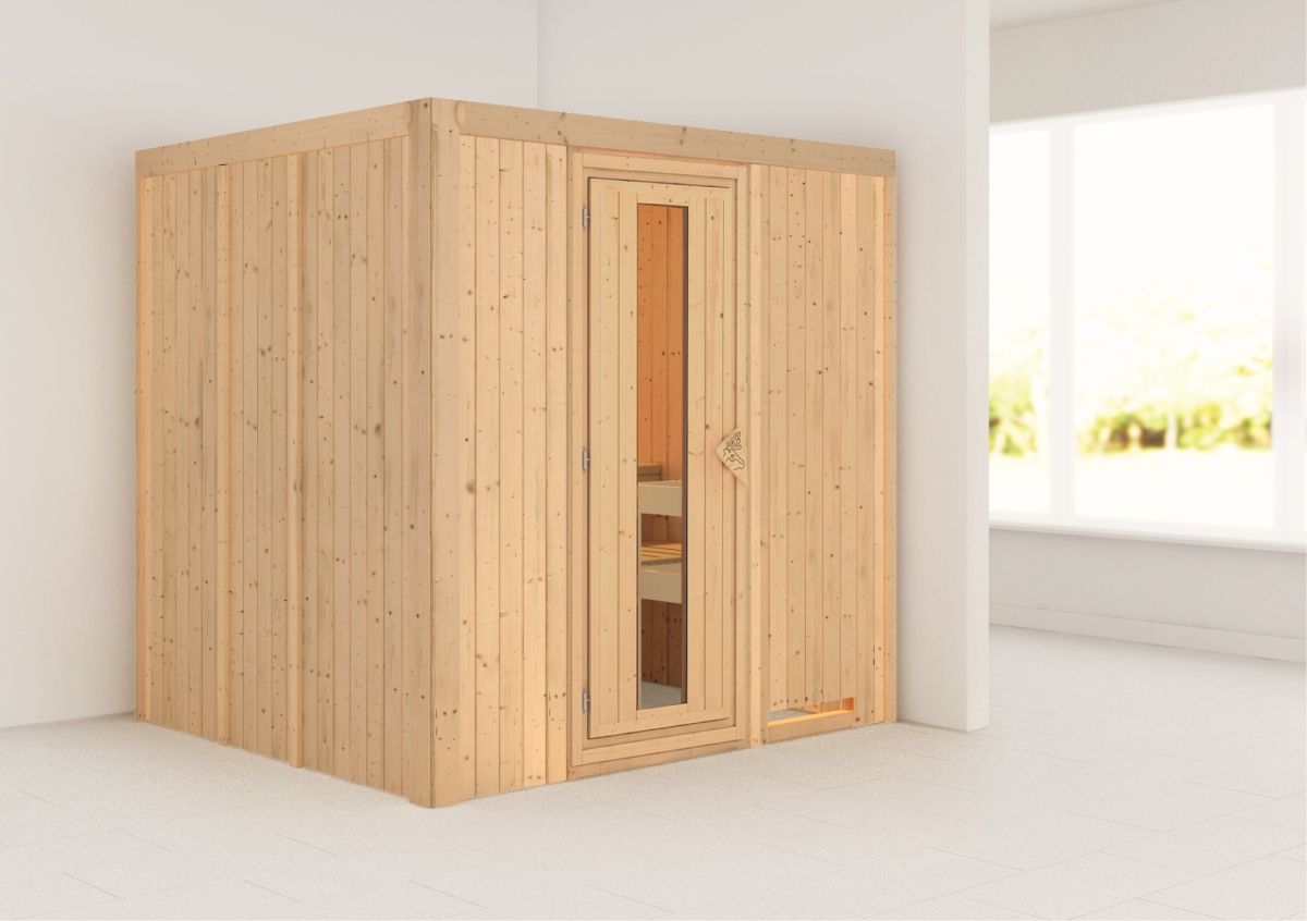Karibu Plug & Play Sauna Daria - 196x170 cm, 68 mm Systemsauna