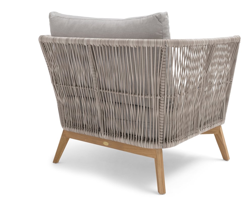 Himmelsnäs Lounge-Sessel Teak/Polyrattan-Geflecht beige, inkl. Kissen