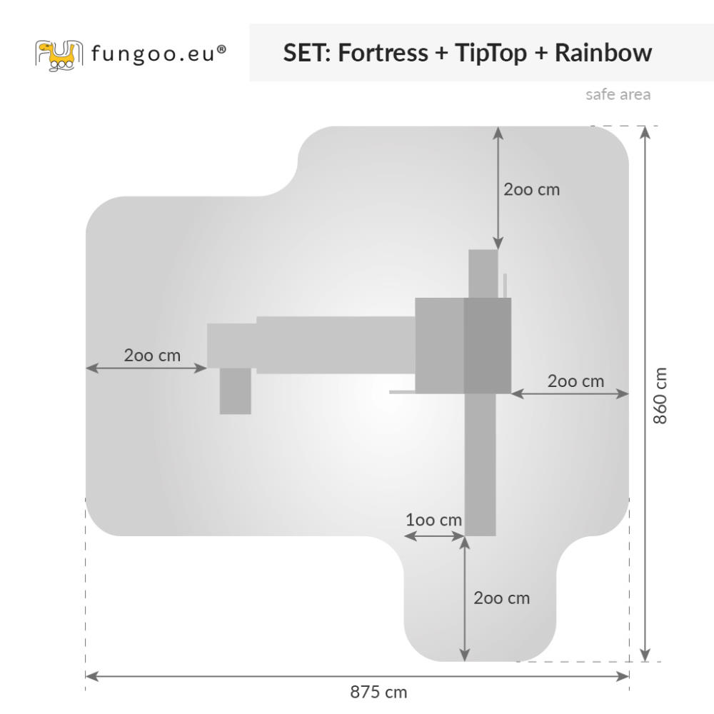 Fungoo Spielturmset FORTRESS TIPTOP RAINBOW