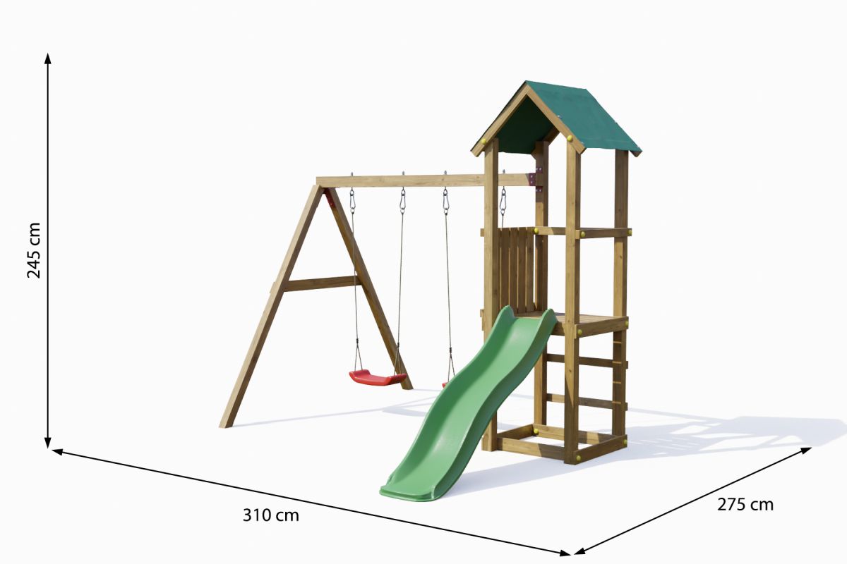 Fungoo Mini-Spielplatz LUCAS, kdi grün