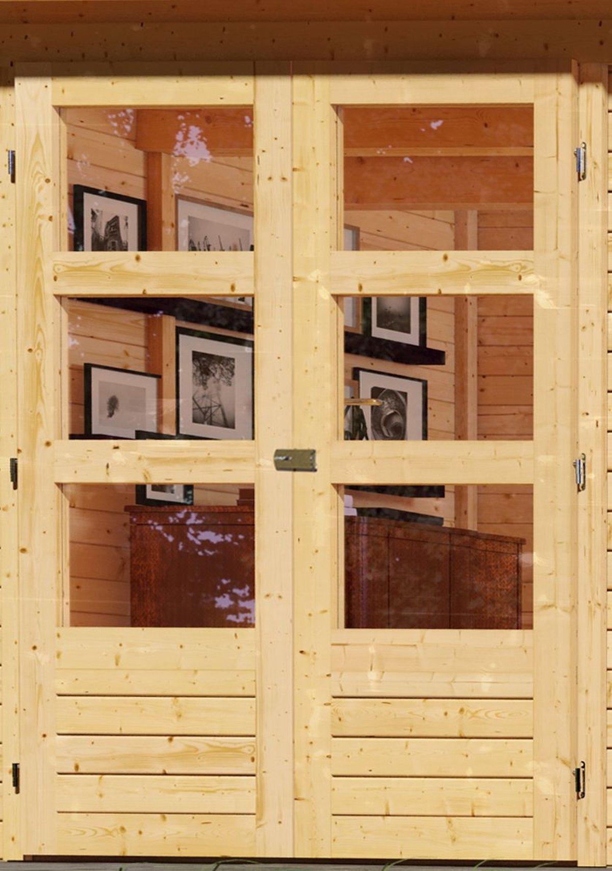 Gartenhaus Kerko 3 - 238 x 213 cm, 19 mm Holz naturbelassen, Karibu
