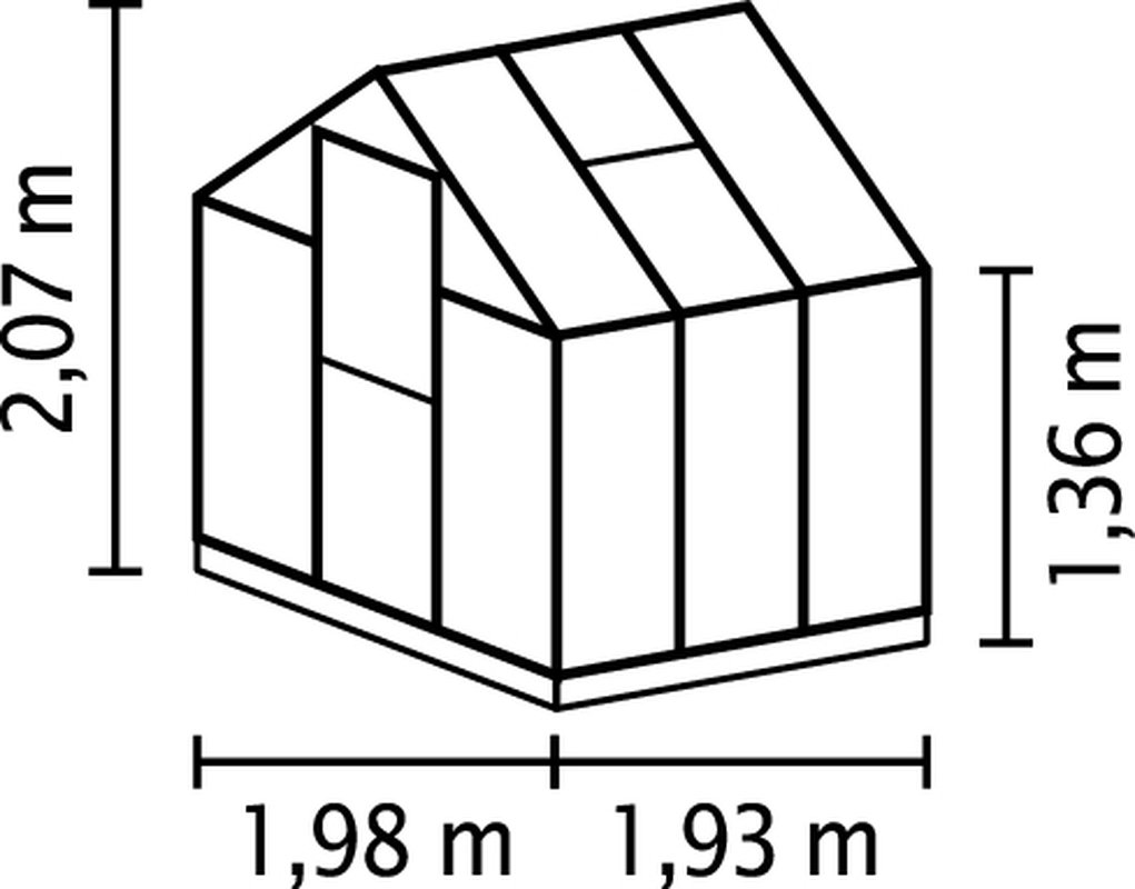 Vitavia Gewächshaus Triton 3800 HKP 6mm, smaragd