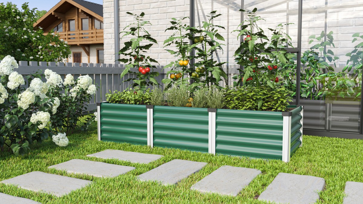 Vitavia Hochbeet Linus In&Out 401 S, Zincalume seegras/alu