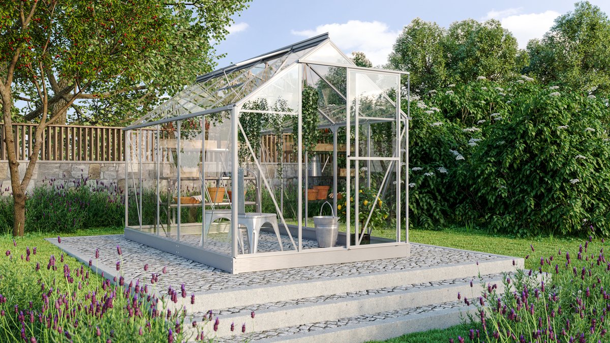 Vitavia Gewächshaus Triton 6200 ESG 3mm, Alu eloxiert