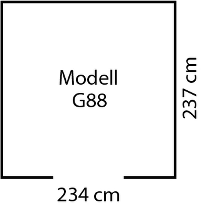 Gerätehaus Dream Gartenmanager 88, anthrazit 245 x 247 cm