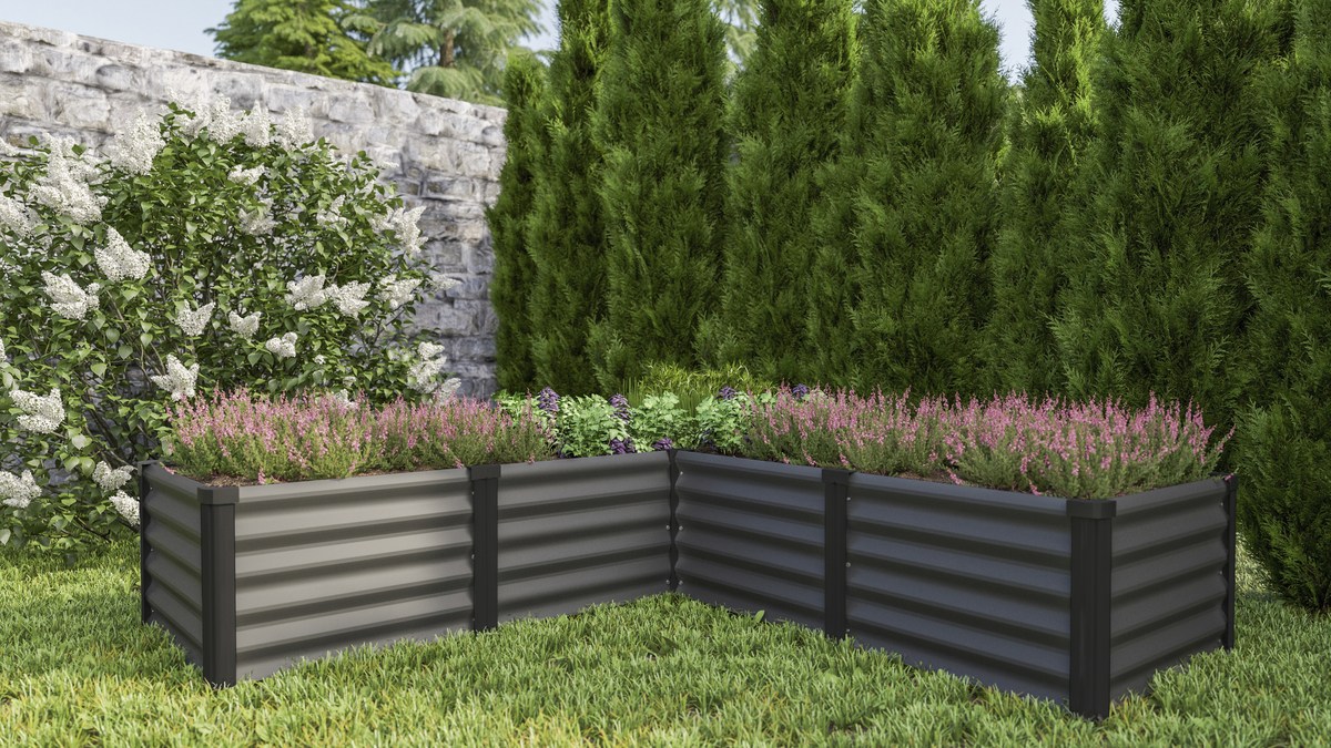 Vitavia Hochbeet Linus In&Out 401 M, Zincalume granit/schwarz