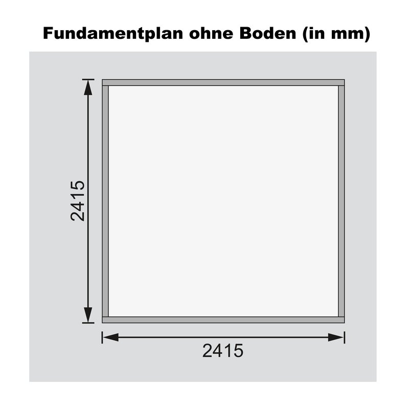 Gartenhaus Amberg 4 - 246x246 cm, 19 mm Holz naturbelassen, Karibu