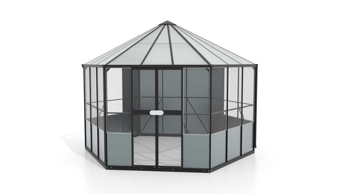 Vitavia Pavillon-Voliere Circus 9000 schwarz, 383x331 cm