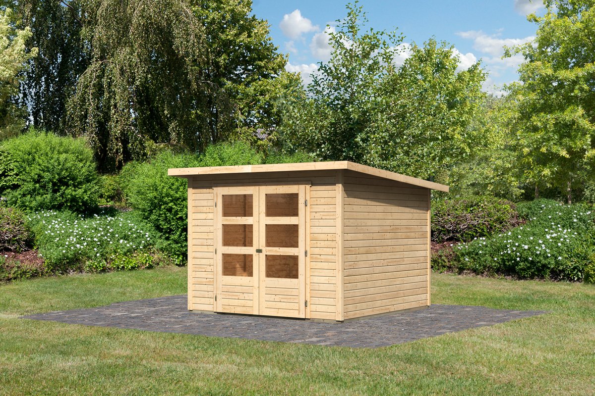 Gartenhaus Stockach 4 - 246x246 cm, 19 mm Holz naturbelassen, Karibu