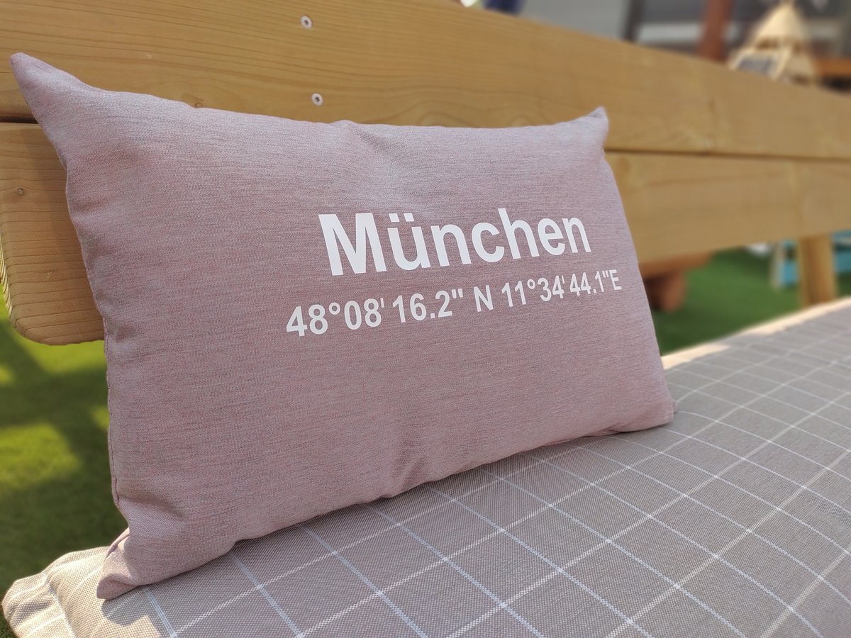 Großstadtliebe-Kissen, "München" Outdoor-Kissen
