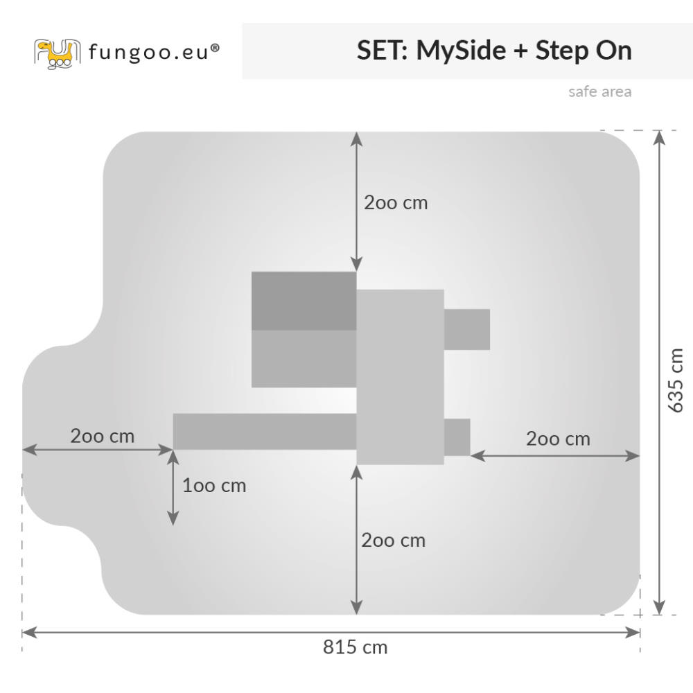 Fungoo Spielhaus-Set My SIDE Step On, teak-farben lasiert