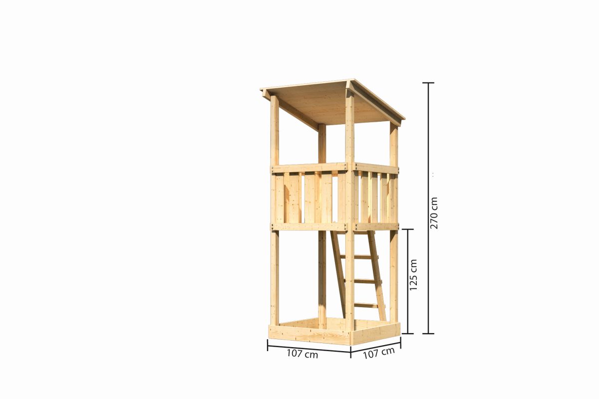 Spielturm Anna, naturbelassen, Karibu