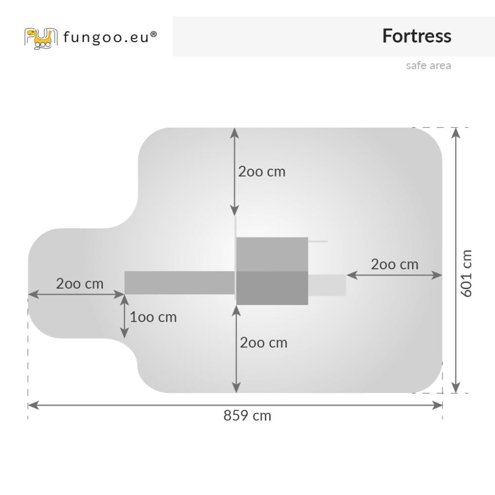 Fungoo Spielturm FORTRESS, teak-farben lasiert