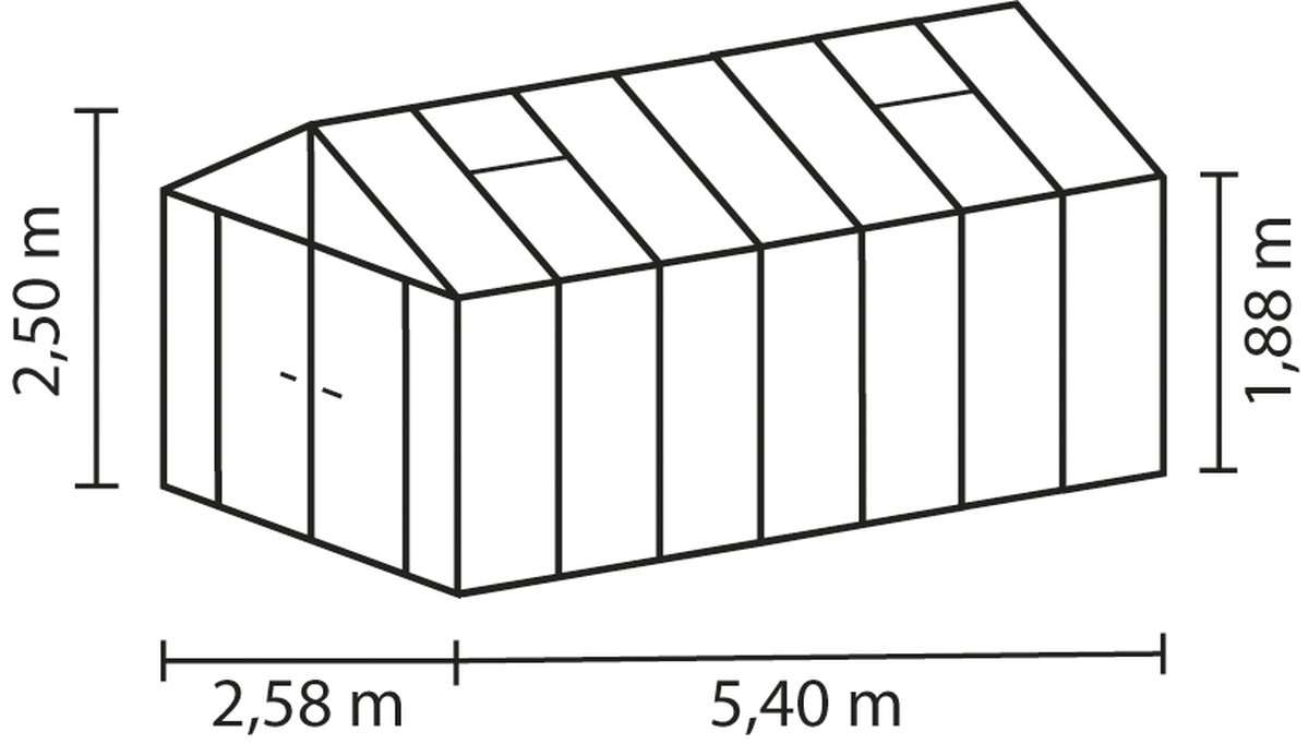 Vitavia Gewächshaus Zeus Comfort 13800 ESG/HKP