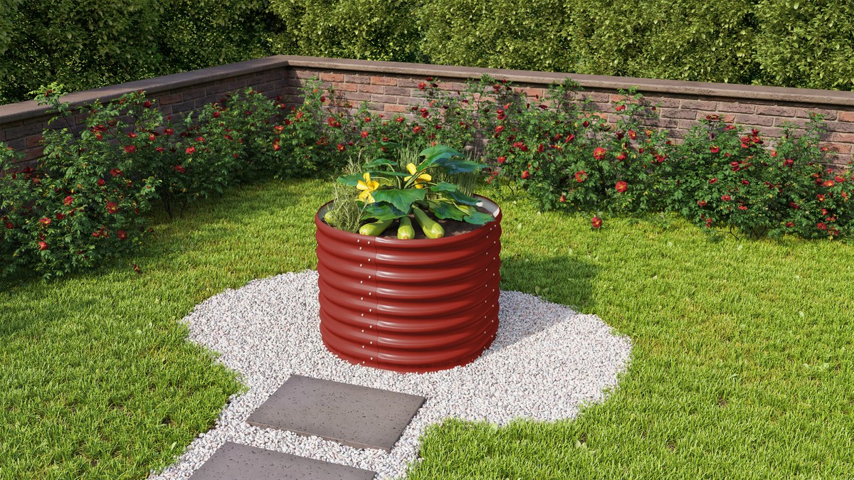 Vitavia Hochbeet Vita RUND 630, rubin