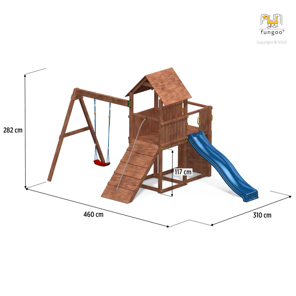 Fungoo Spielturm CAROL 3, kdi grün