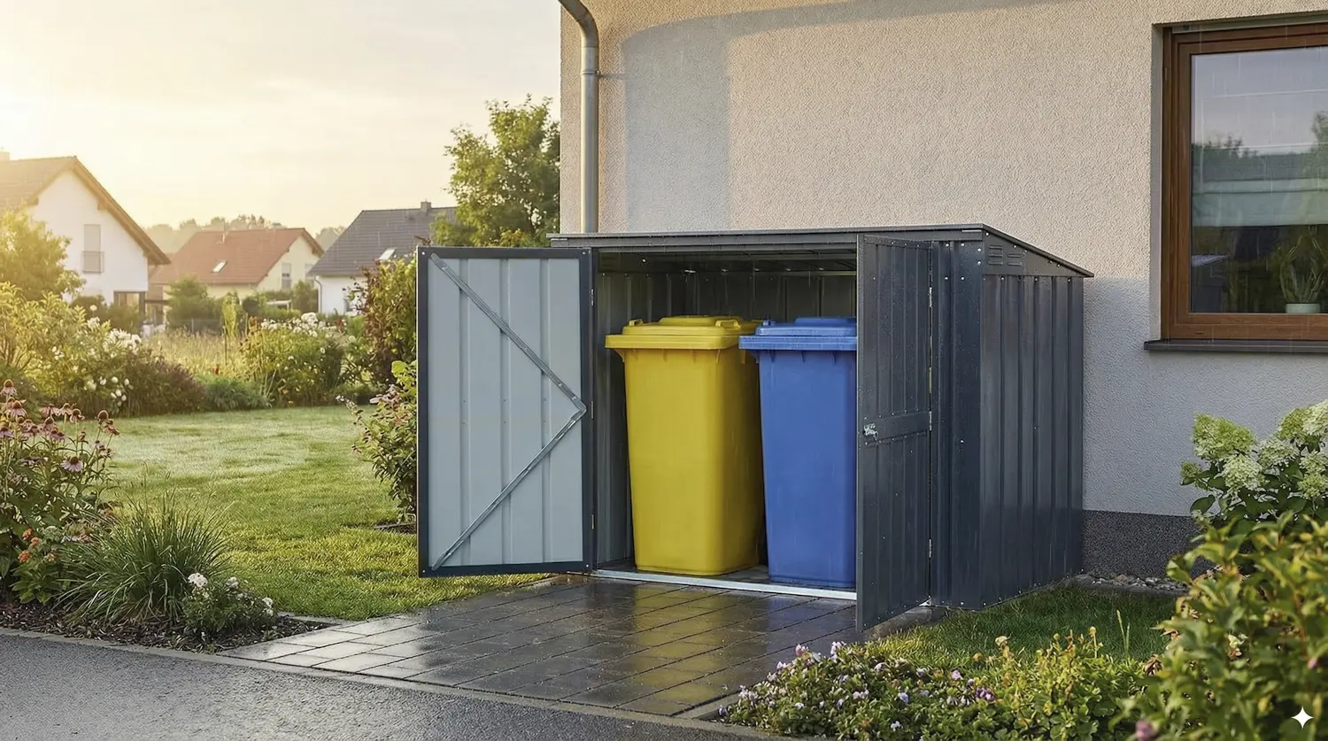 Globel Tonnen-Depot EASY 5x3 für 2 Tonnen, 174 x 101 cm