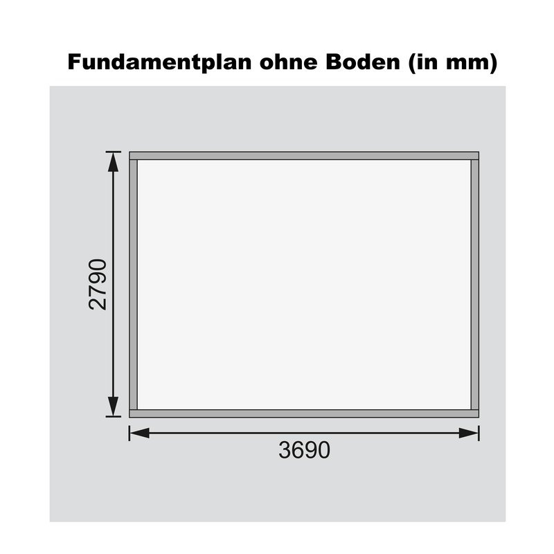 Gartenhaus Bastrup 8 - 387x297 cm, 28 mm Holz naturbelassen, Karibu