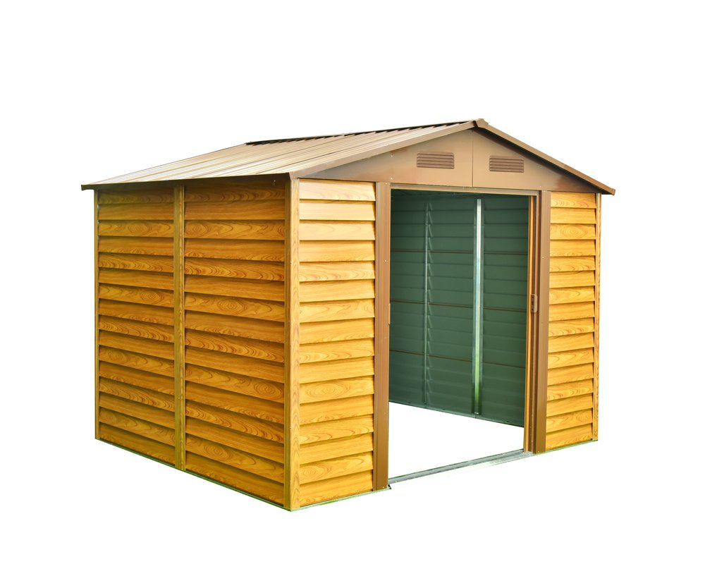 Metallgerätehaus Frankfurt II 911, Holzoptik 278 x 323