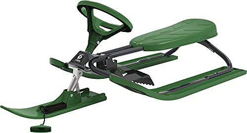 Schlitten SNOWRACER ICONIC BIO graphite grey/green STIGA® Rennrodel