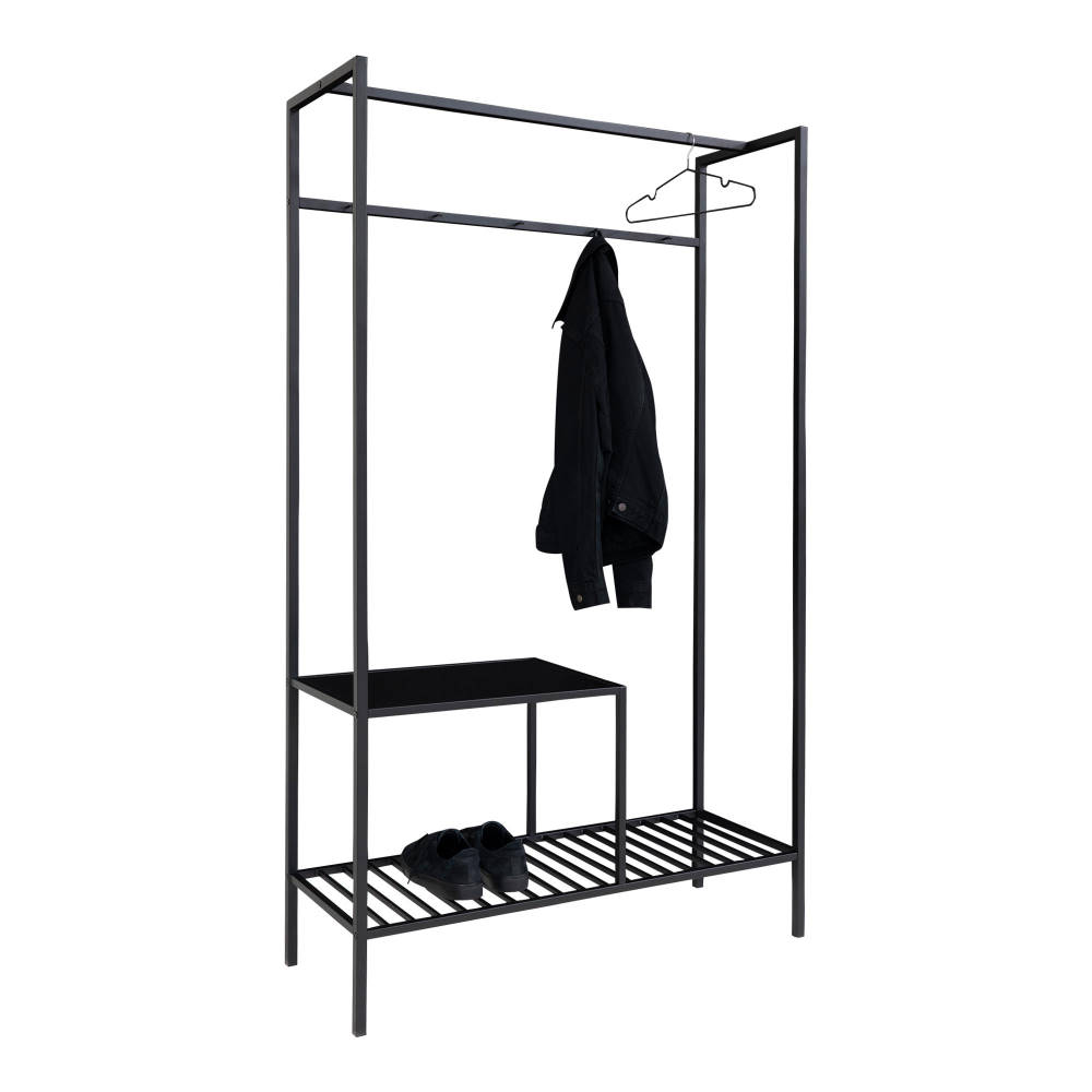 Garderobe - Vita, schwarz 38x100x170 cm