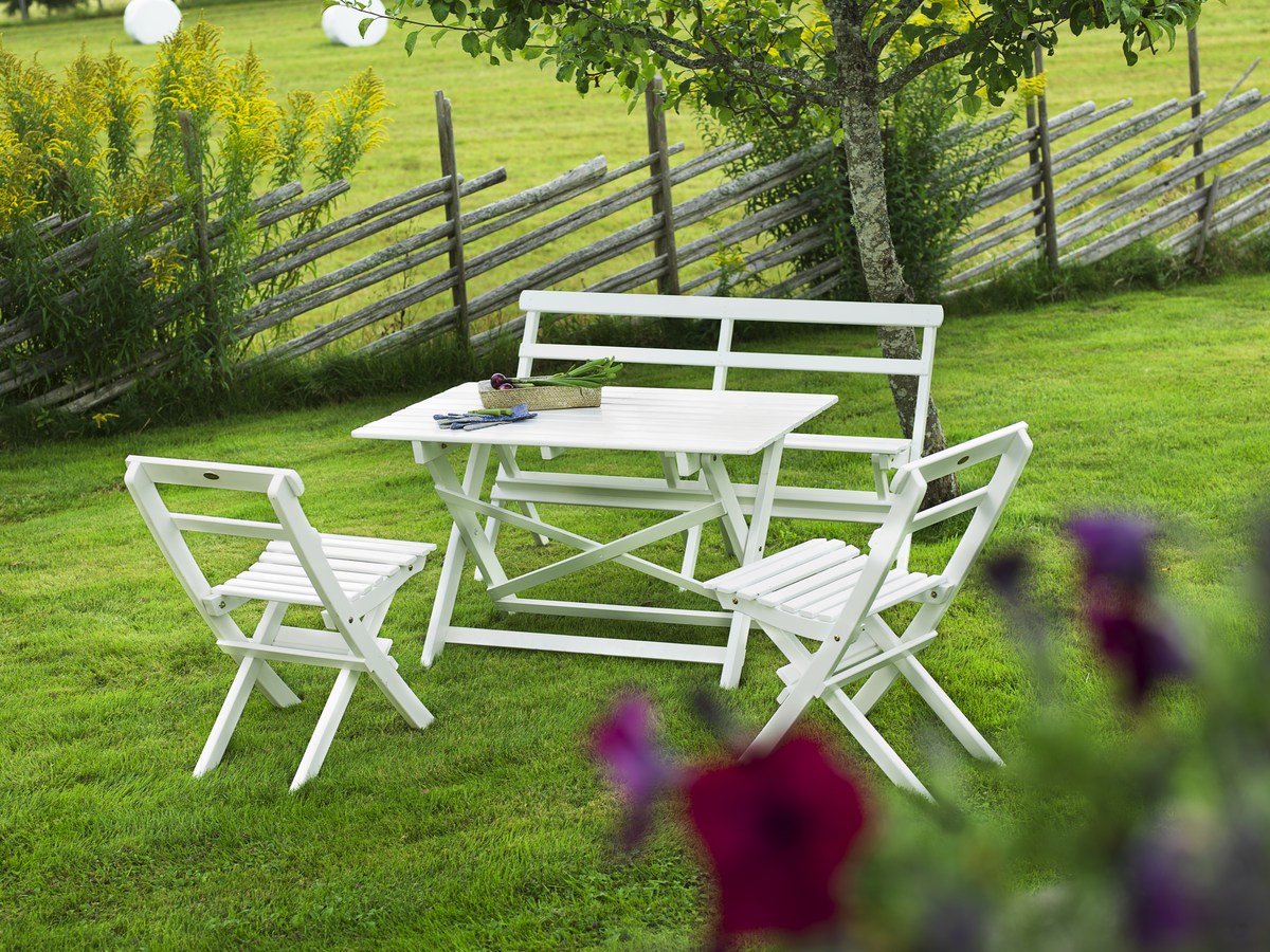 Torpet Klappstuhl weiß aus FSC-Holz von Hillerstorp
