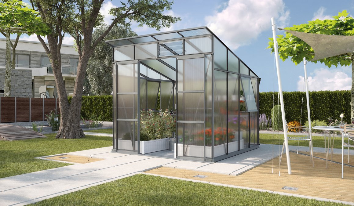 Vitavia Gewächshaus Playa 7600 HKP 6 mm, schwarz 