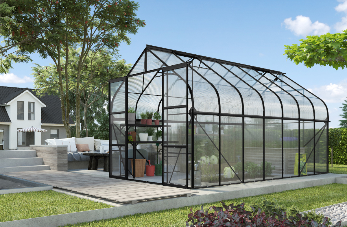 Vitavia Gewächshaus Diana 11500 HKP 4mm, schwarz