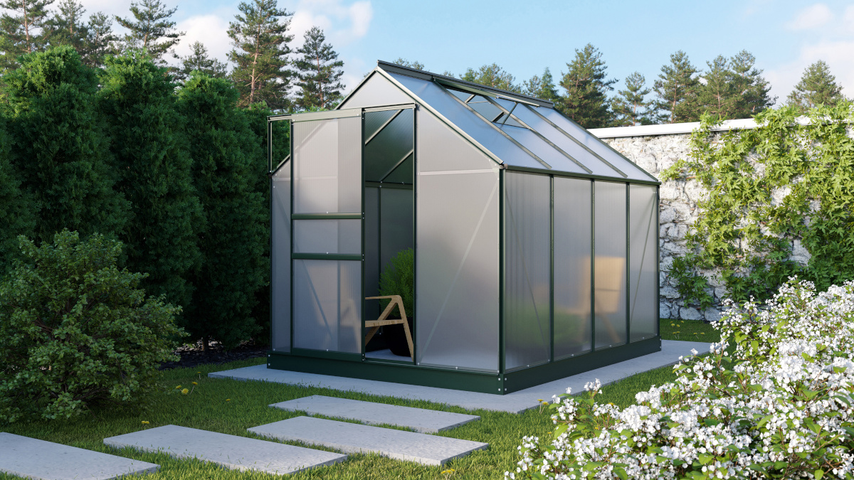 Vitavia Gewächshaus Planet 5000 HKP 6mm, smaragd - Set