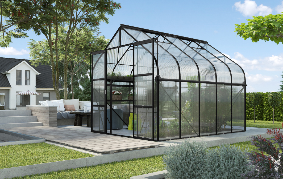 Vitavia Gewächshaus Diana 8300 HKP 4mm, schwarz