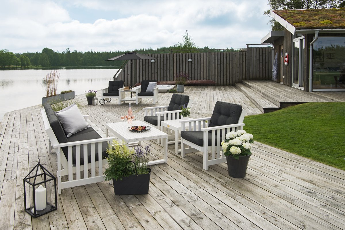 Gotland Lounge-Sessel Kiefer weiß von Hillerstorp