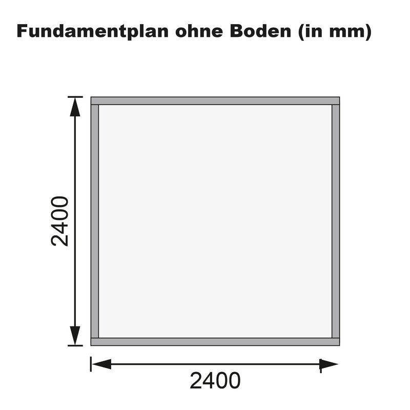 Gartenhaus Kandern 3  - 244x244 cm, 28 mm terragrau, Karibu