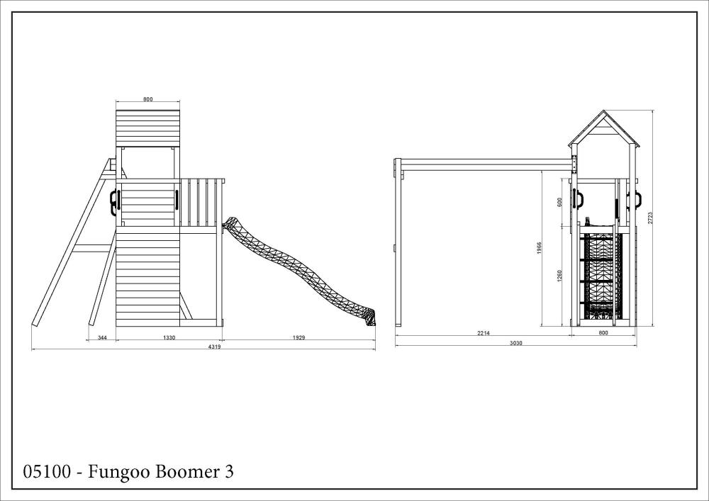 Fungoo Spielturm-Kombi BOOMER 3 kdi