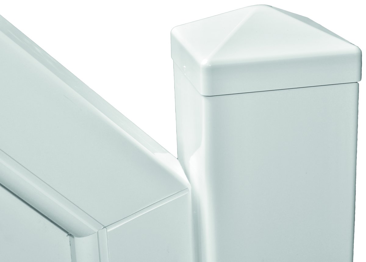 TRENDLINE Kunststoff-Pfostenkappe weiß, Pyramide
