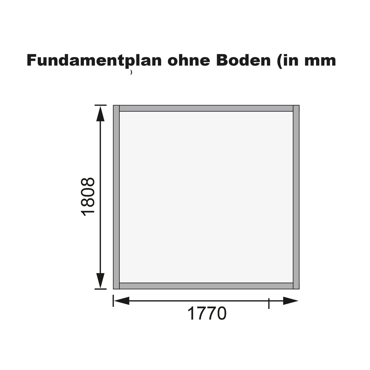 Gartenhaus Dahme 3 - 180x184 cm, 14 mm Holz naturbelassen, Karibu