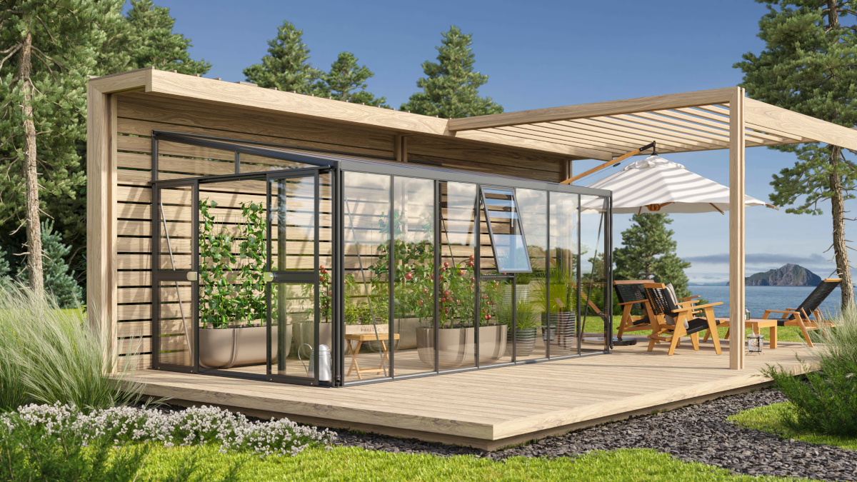 Vitavia Anlehngewächshaus Athena 11900 ESG/HKP, schwarz