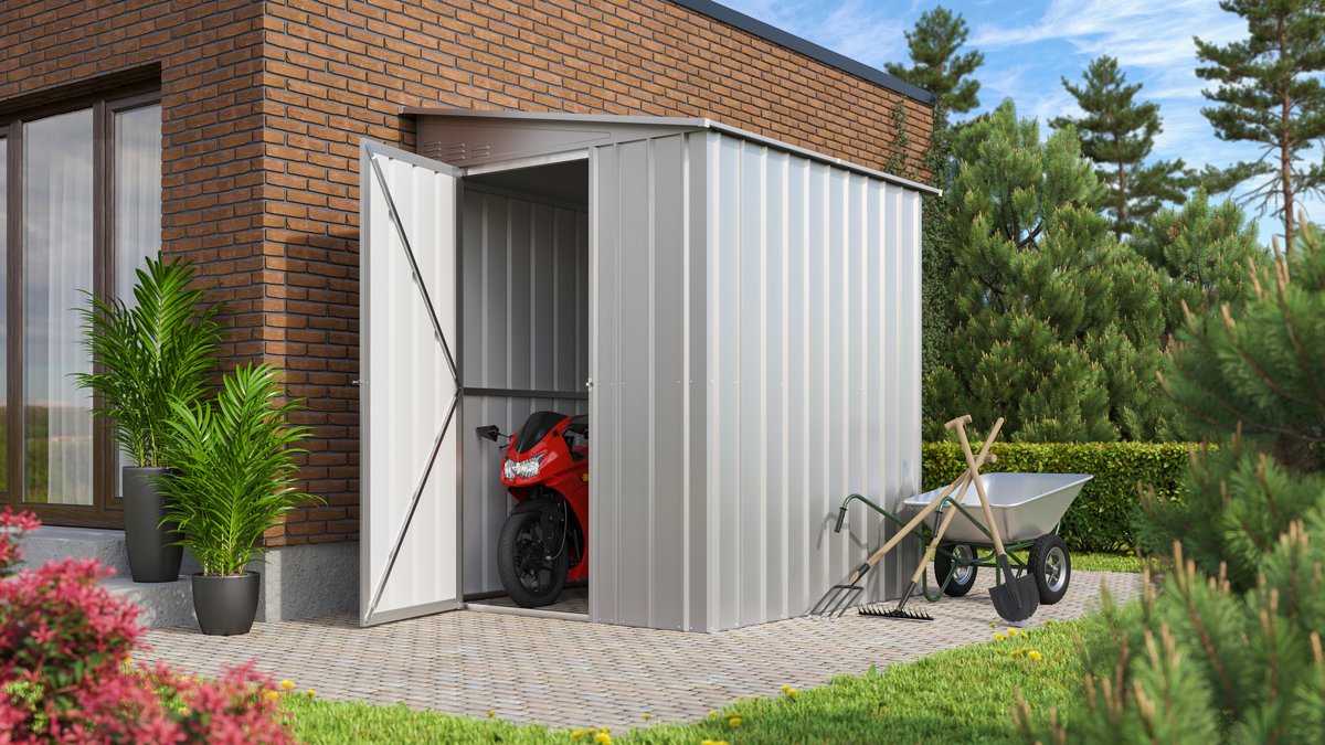 Anlehnhaus Wand-Zierde LeanTo 56, silber metallic 155 x 180 cm