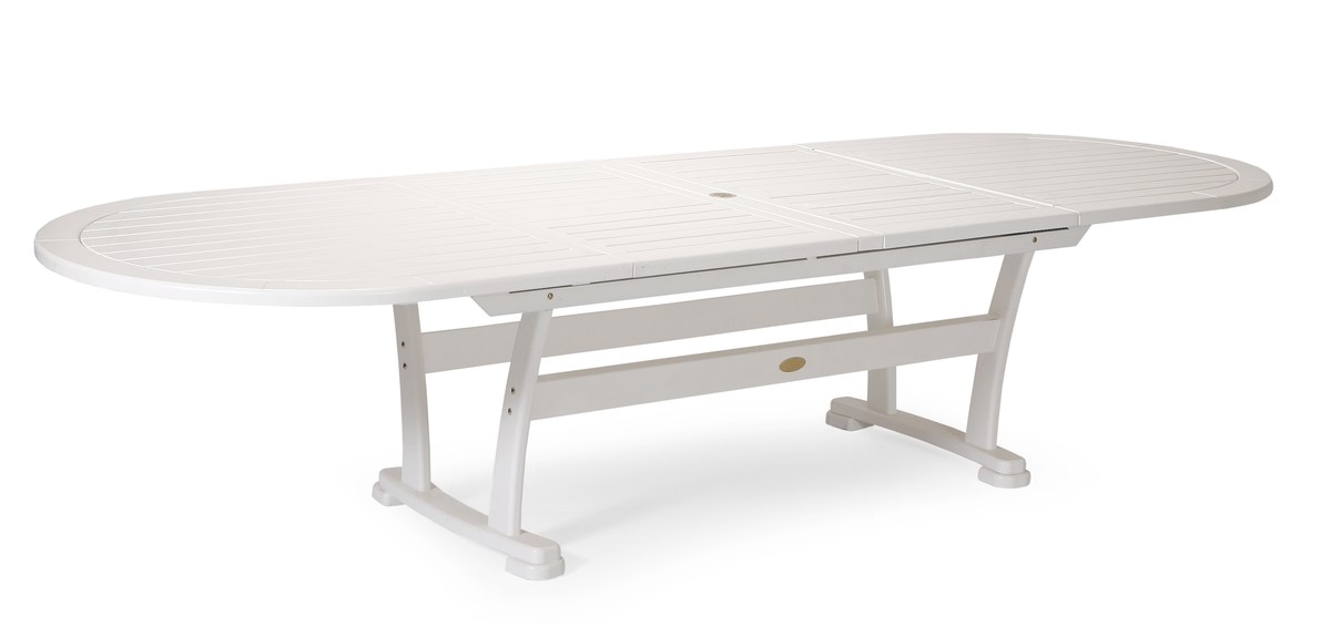 Amelia Auszieh-Gartentisch 212/272/332x110 cm aus FSC-Holz weiß