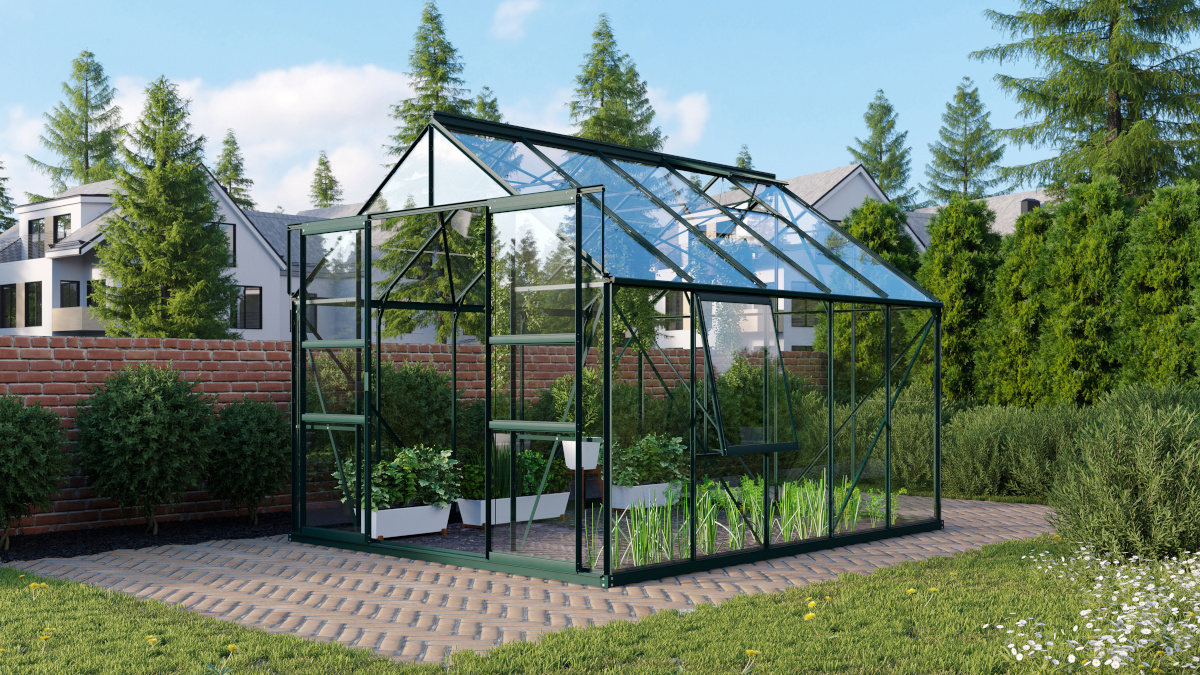 Vitavia Gewächshaus Meridian 2 8300 ESG3mm, smaragd
