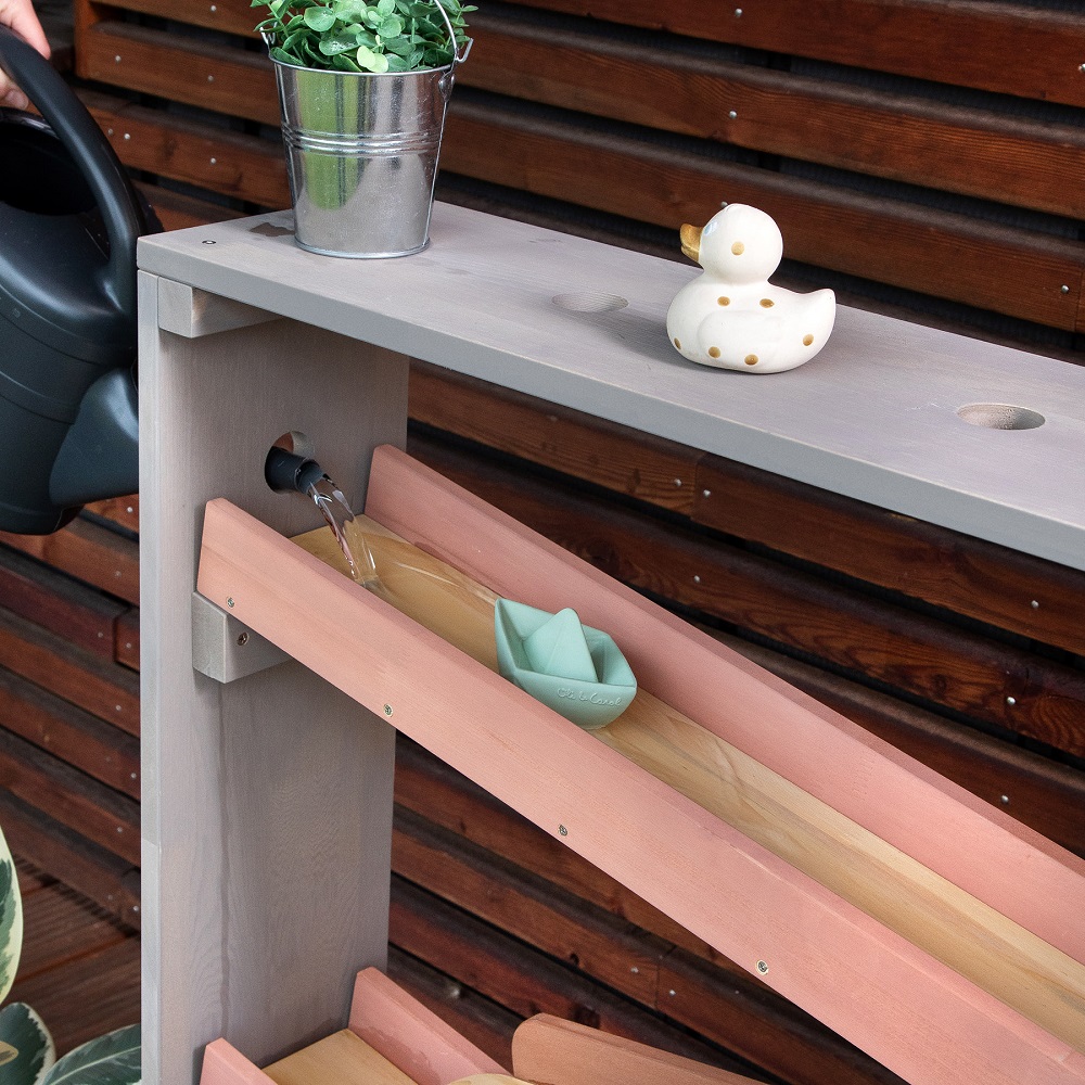 MUDDY BUDDY®  Wasserbahn Aqua Tower,  warmgrau-puderrosa