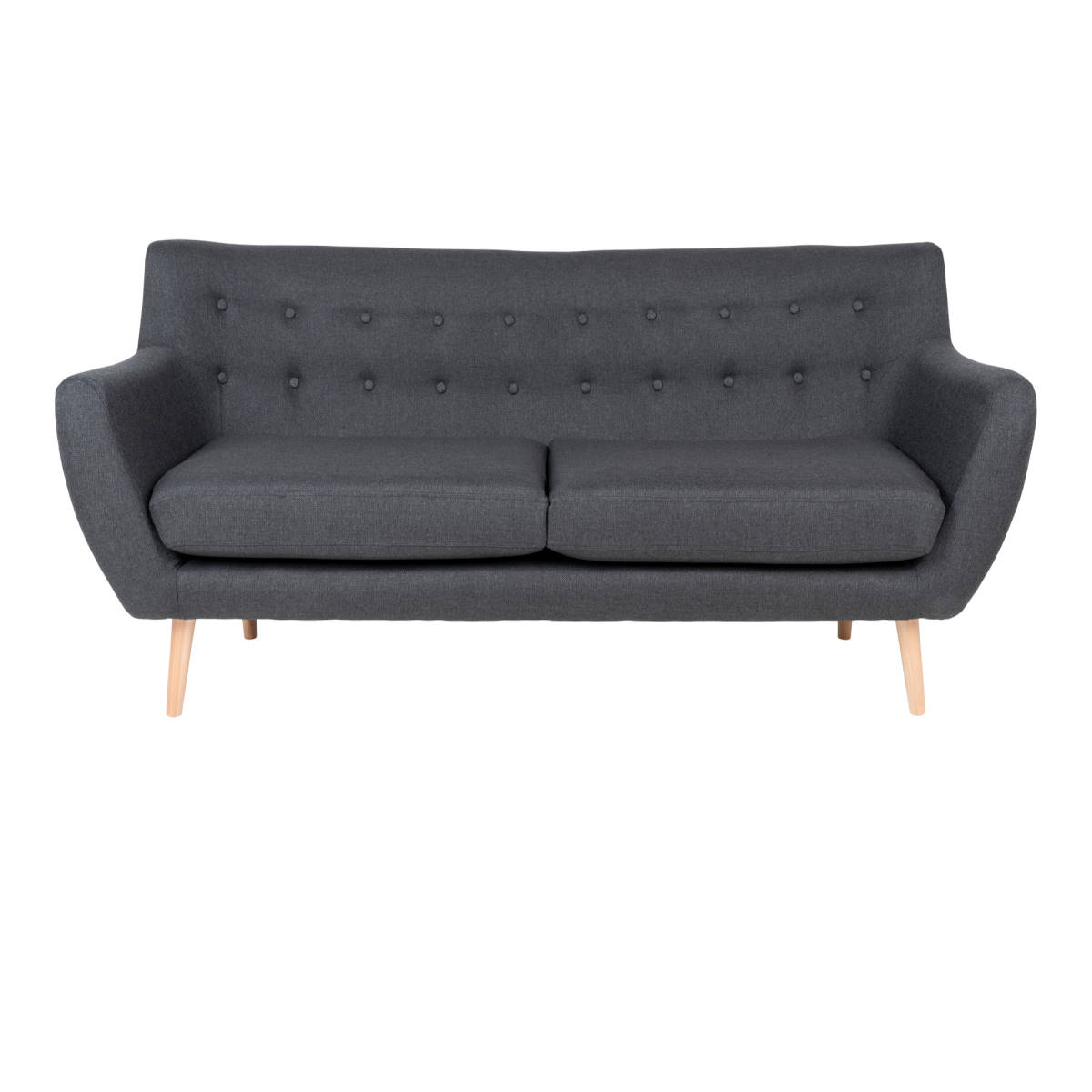 3 Sitzer Sofa - Monte, dunkelgrau