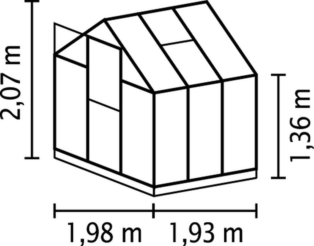 Vitavia Gewächshaus Triton 3800 HKP 6mm, smaragd