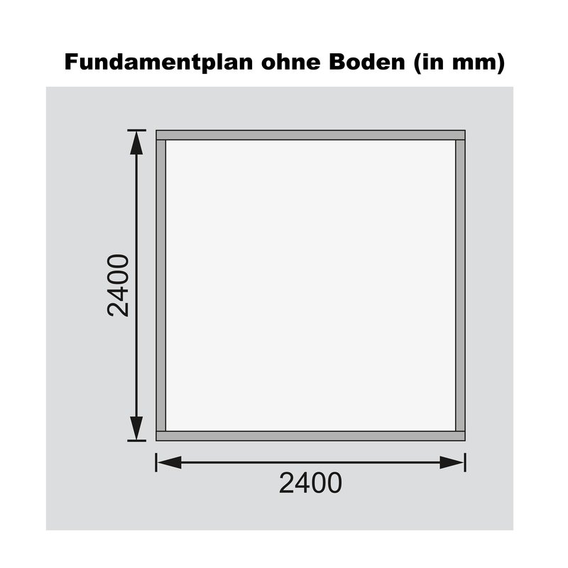 Gartenhaus Talkau 4 - 244x244 cm, 28 mm Holz naturbelassen, Karibu