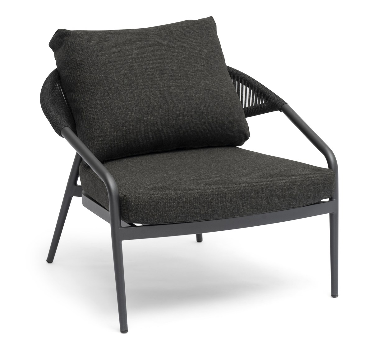 Ekeryd Loungesessel 2er-Set, Alu charcoal inkl. Polsterkissen