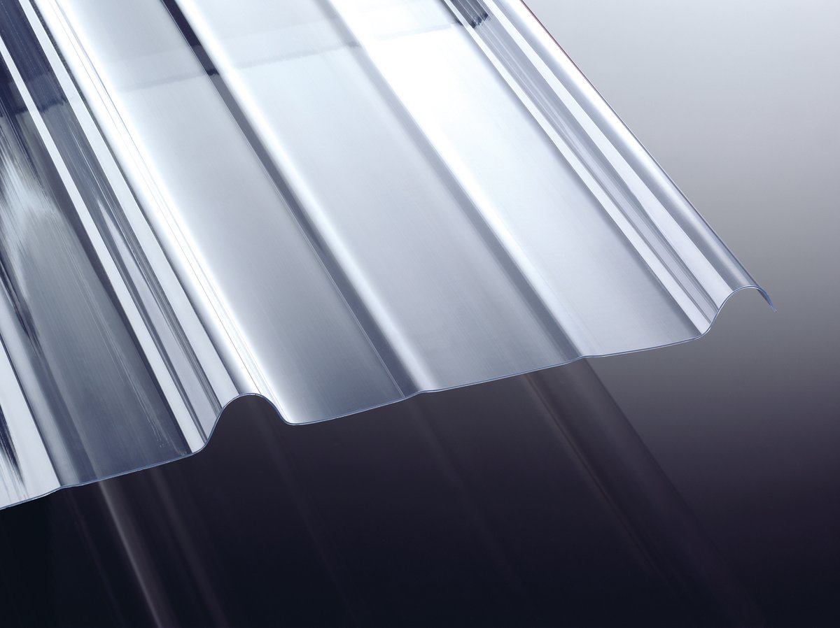 Lichtplatte NOVAKLAR Siegener Profil 283/29, PVC glasklar, 890 mm breit