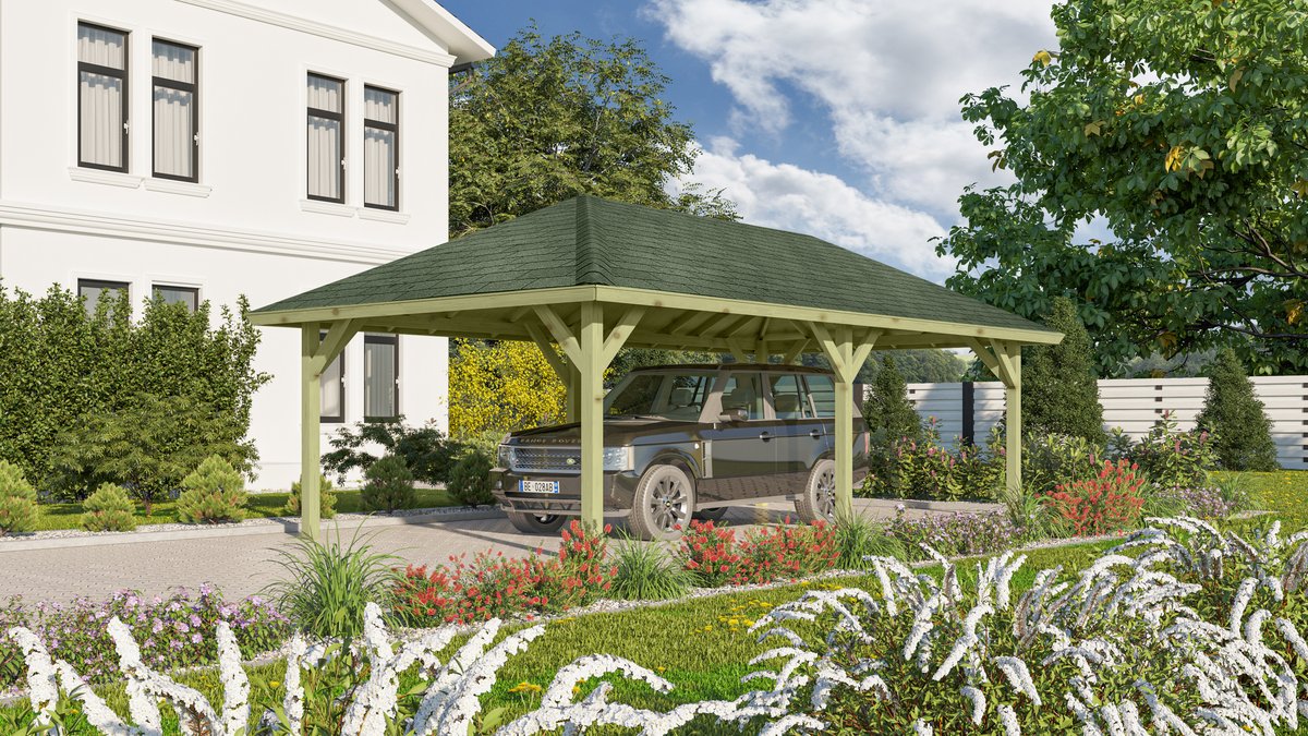 Pavillon-Carport Kirn 3 - 359x707 cm, CLASSIC kdi von Karibu