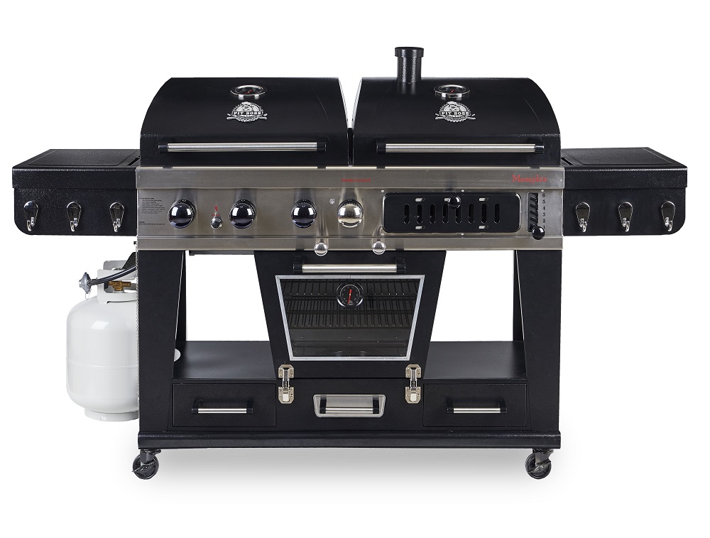 Pit Boss Memphis Ultimate Combi-Grill, Räucherofen + Kohle + Gasgrill 