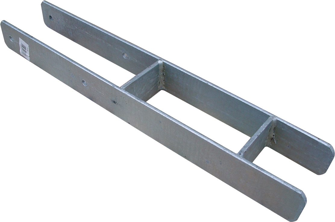 H-Pfostenträger Stahl, schwer 6/60/600 mm für Kantholzpfosten
